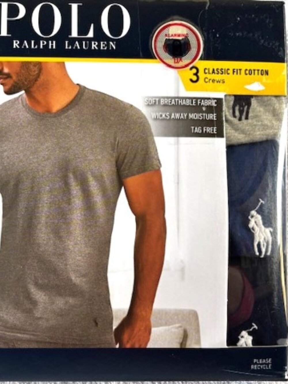 Polo Ralph Lauren 3-pack Classic Fit Cotton Crew Neck tees NWT Men's Size S